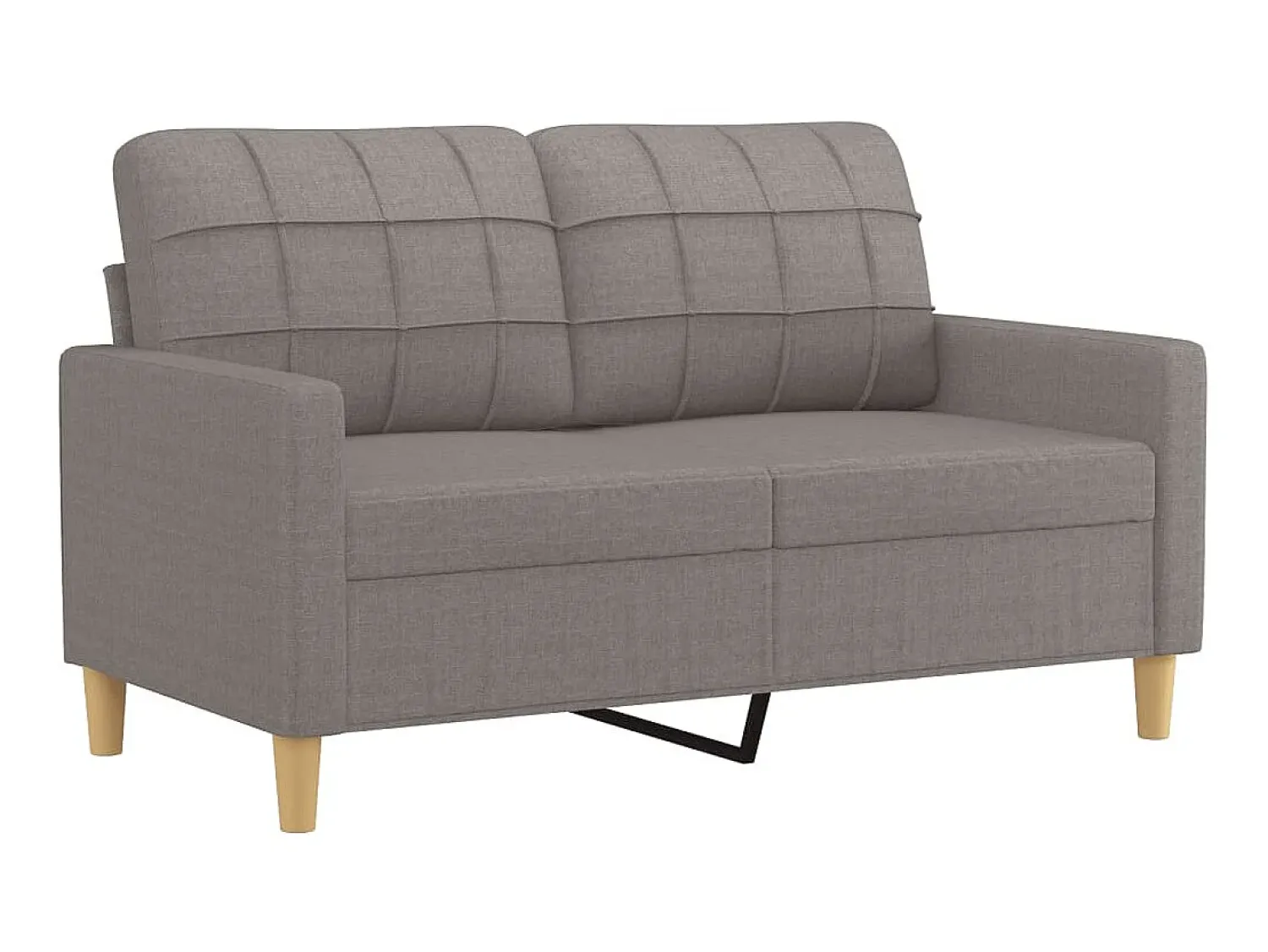 Sofá* Sofá de 2 lugares tecido 120 cm cinzento-acastanhado PT950466 Taupe
