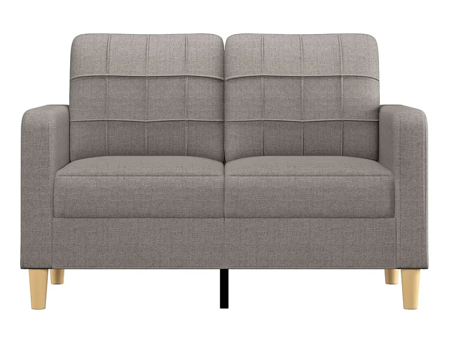 Sofá* Sofá de 2 lugares tecido 120 cm cinzento-acastanhado PT950466 Taupe