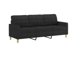 Online Sofá de 3 lugares tecido 180 cm PT592088 Preto