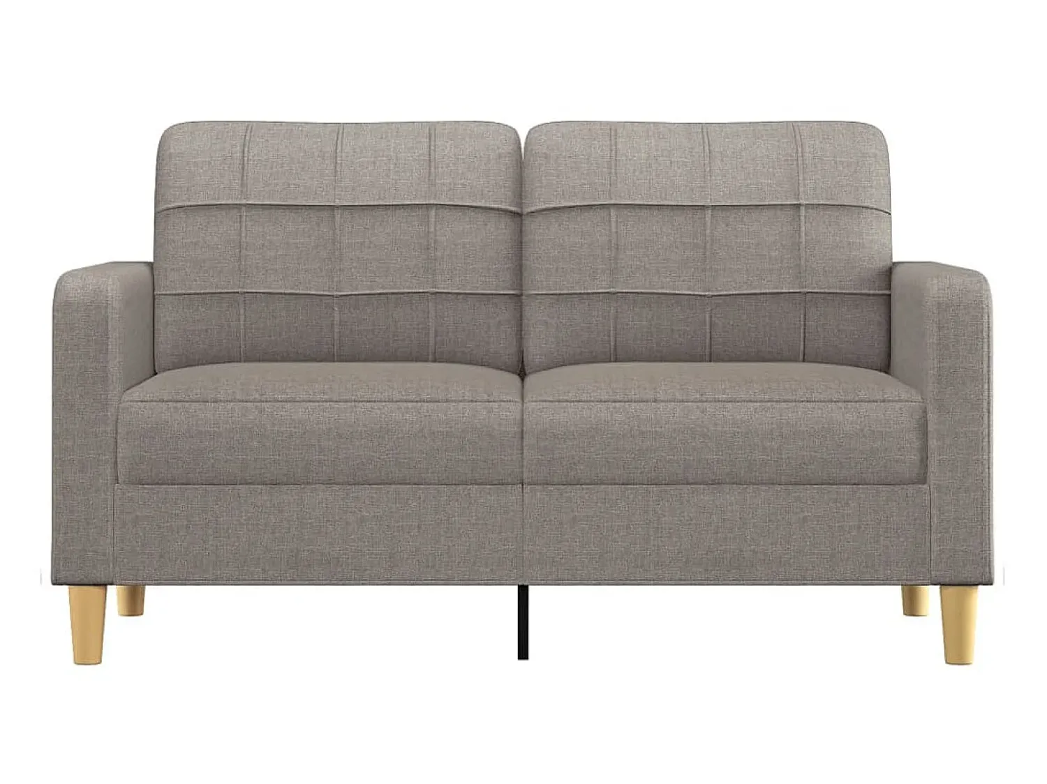 Sofá de 2 lugares tecido 140 cm cinzento-acastanhado PT854882^ Sofá