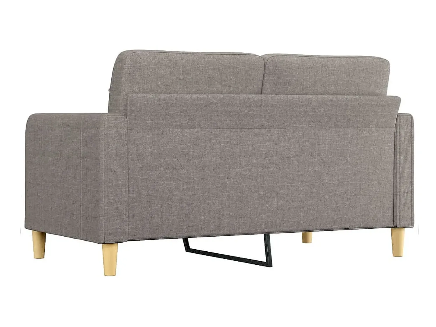 Sofá de 2 lugares tecido 140 cm cinzento-acastanhado PT854882^ Sofá