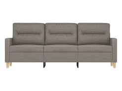 Sofá| Sofá de 3 lugares tecido 180 cm cinzento-acastanhado PT285158 Taupe