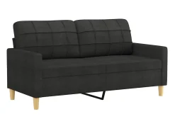 Outlet Sofá de 2 lugares tecido 140 cm PT798951 Preto
