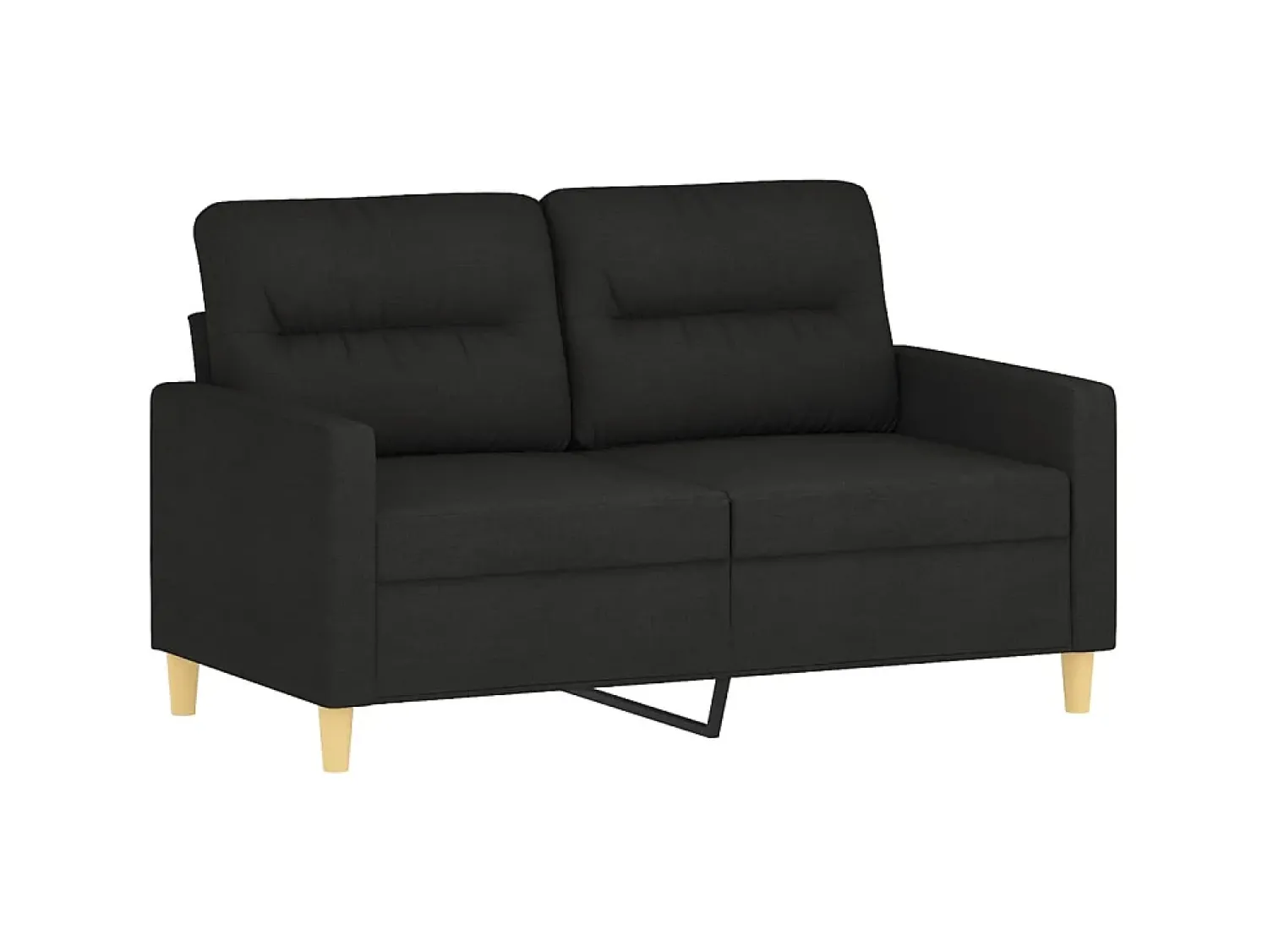 Sofá* Sofá de 2 lugares tecido 120 cm PT362379 Preto