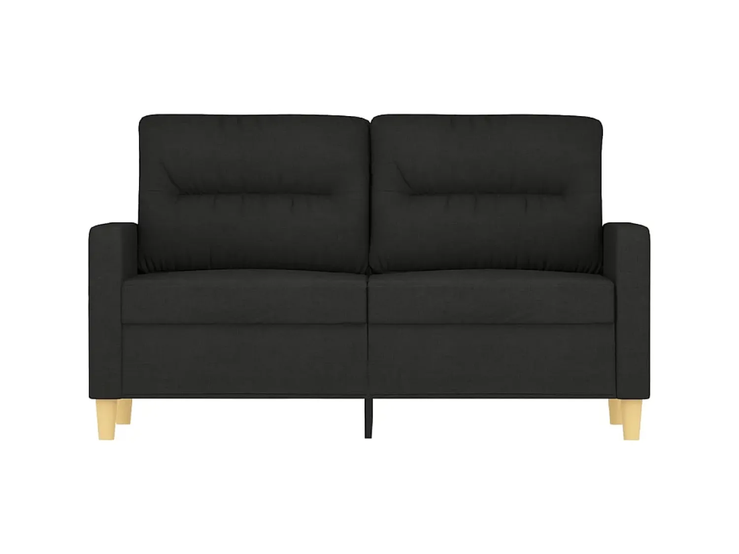 Sofá* Sofá de 2 lugares tecido 120 cm PT362379 Preto