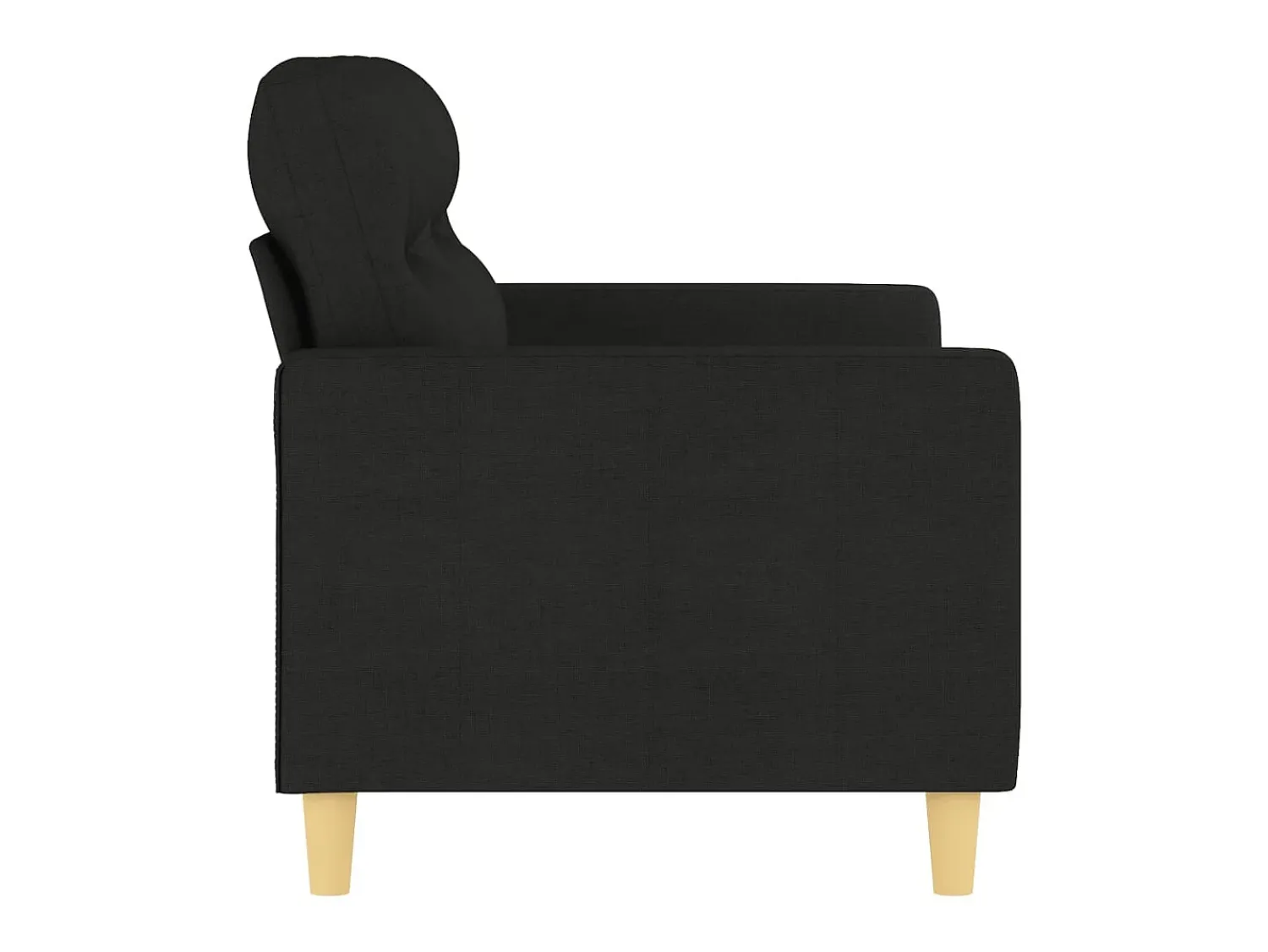Sofá* Sofá de 2 lugares tecido 120 cm PT362379 Preto