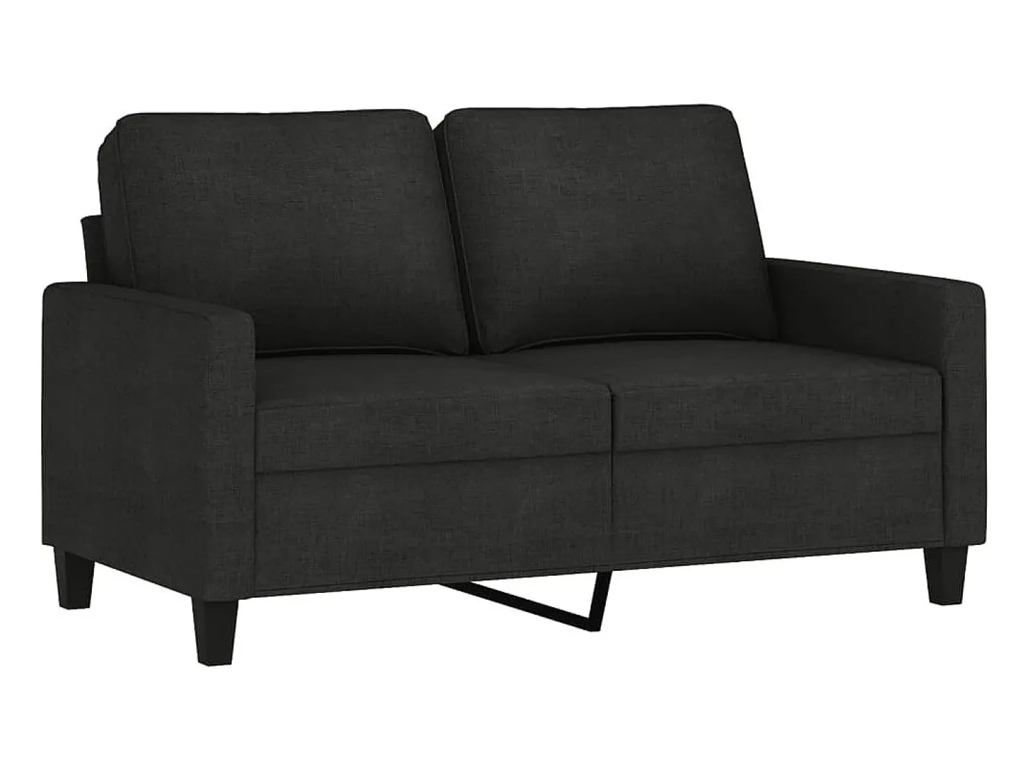 Sofá* Sofá de 2 lugares tecido 120 cm PT759035 Preto