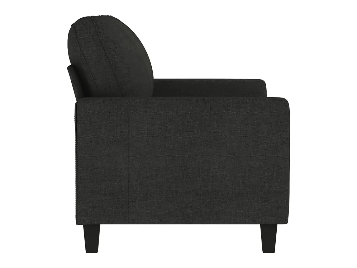 Sofá* Sofá de 2 lugares tecido 120 cm PT759035 Preto