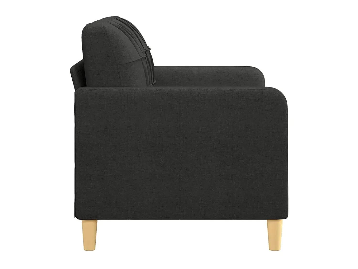 Sofá* Sofá de 2 lugares tecido 120 cm PT123875 Preto