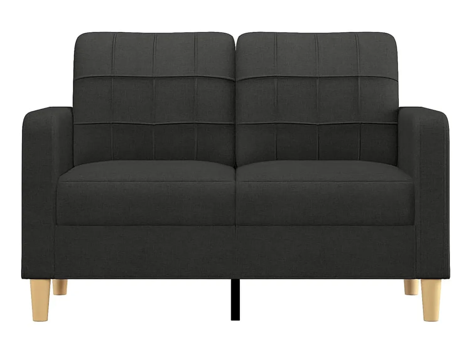 Sofá* Sofá de 2 lugares tecido 120 cm PT123875 Preto