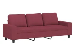 Sofá de 3 lugares tecido 180 cm tinto PT926425^ Sofá