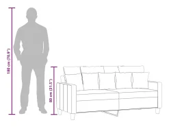 vidaxl Sofá de 2 lugares tecido 140 cm^ Sofá