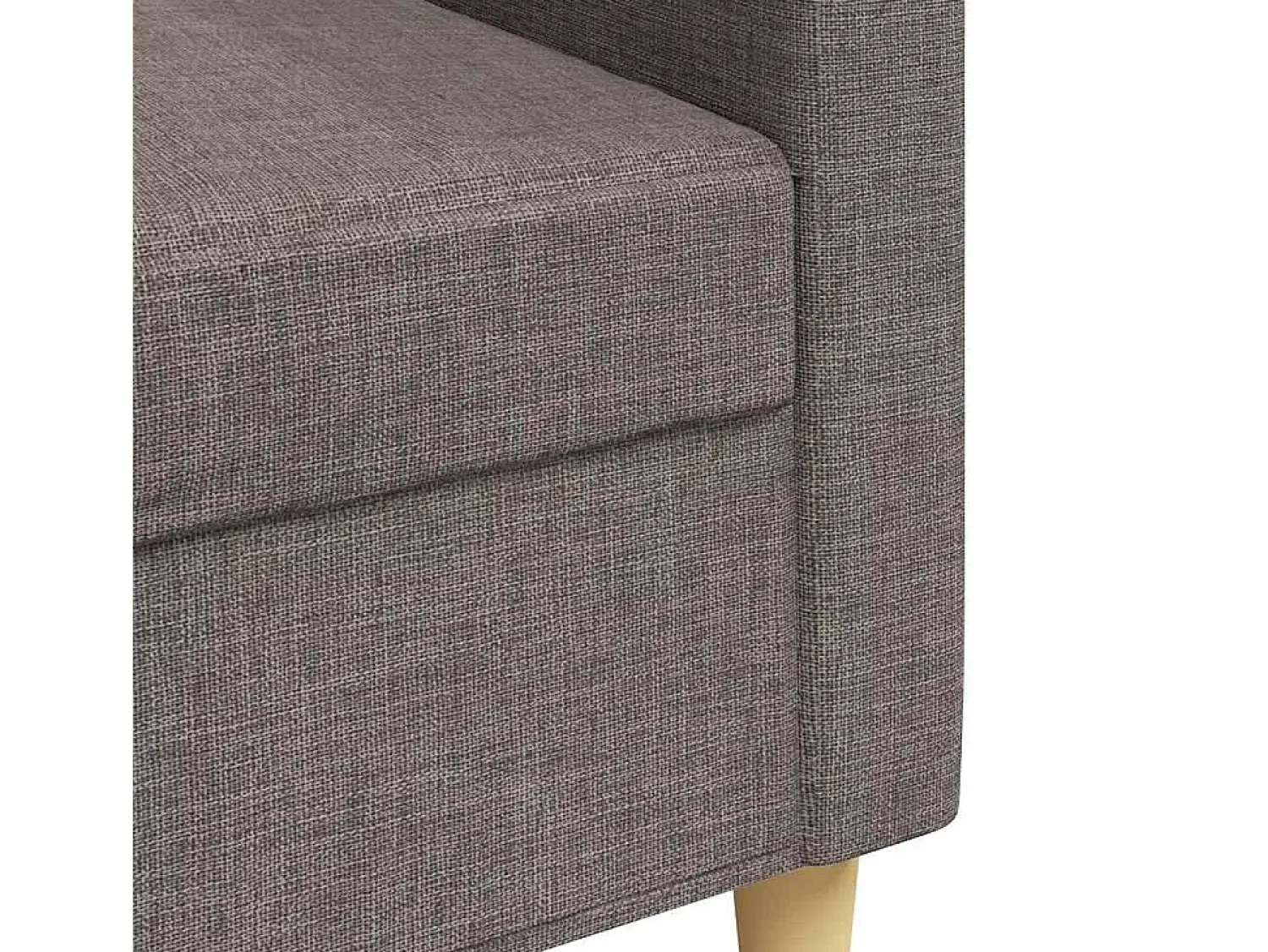 vidaxl Sofá de 3 lugares tecido 210 cm cinzento-acastanhado^ Sofá