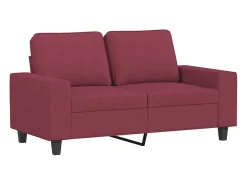 Sofá* Sofá de 2 lugares tecido 120 cm tinto PT605501 Vermelho