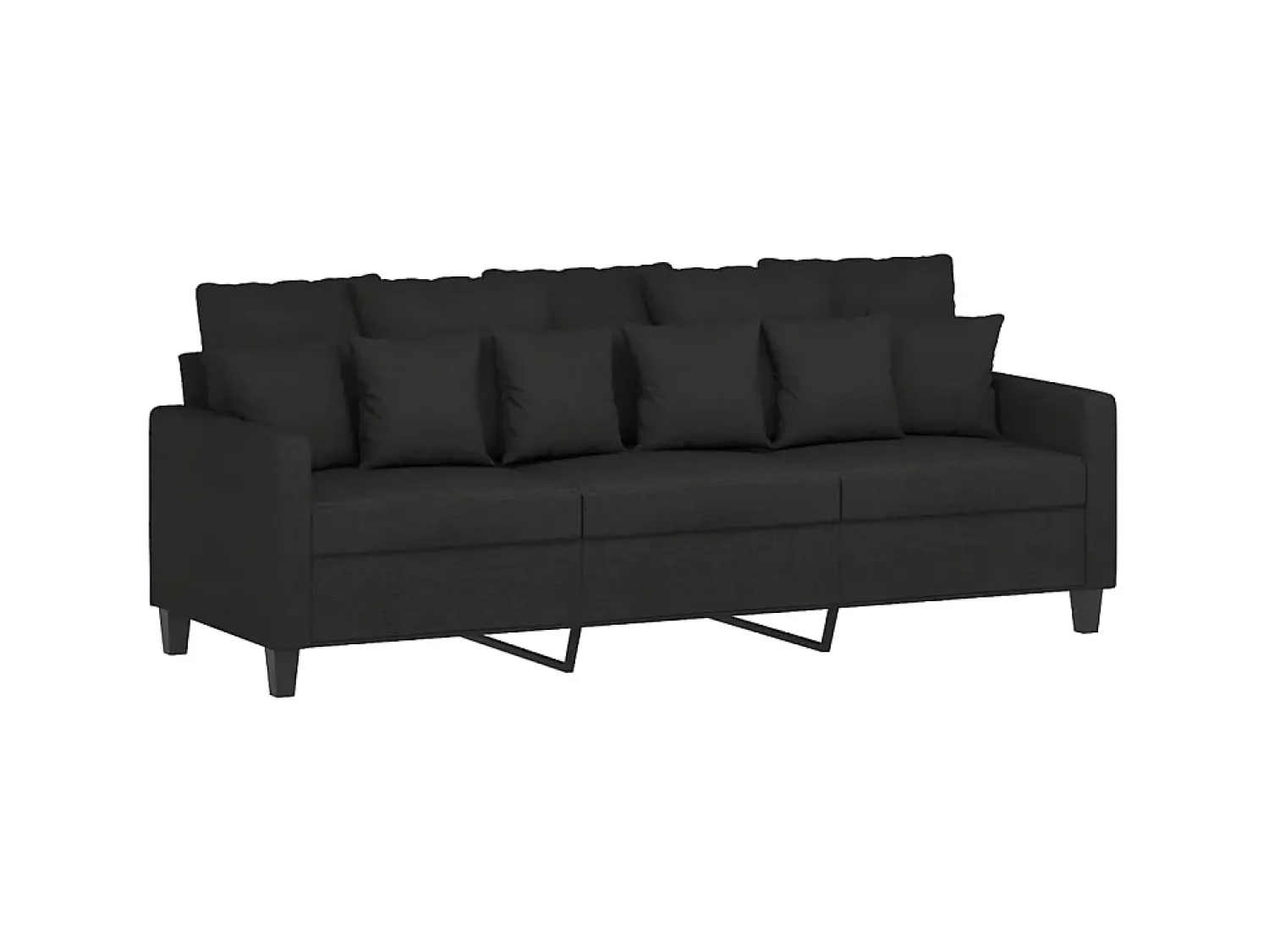 Sofá| Sofá de 3 lugares tecido 180 cm PT606123 Preto