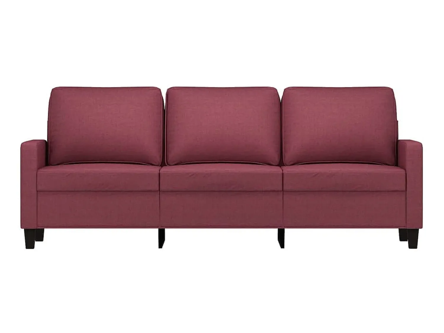 Sofá* Sofá de 3 lugares tecido 180 cm tinto PT509183 Vermelho