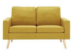 Sofá* Sofá de 2 lugares tecido PT140483 Amarelo