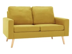 Sofá* Sofá de 2 lugares tecido PT140483 Amarelo