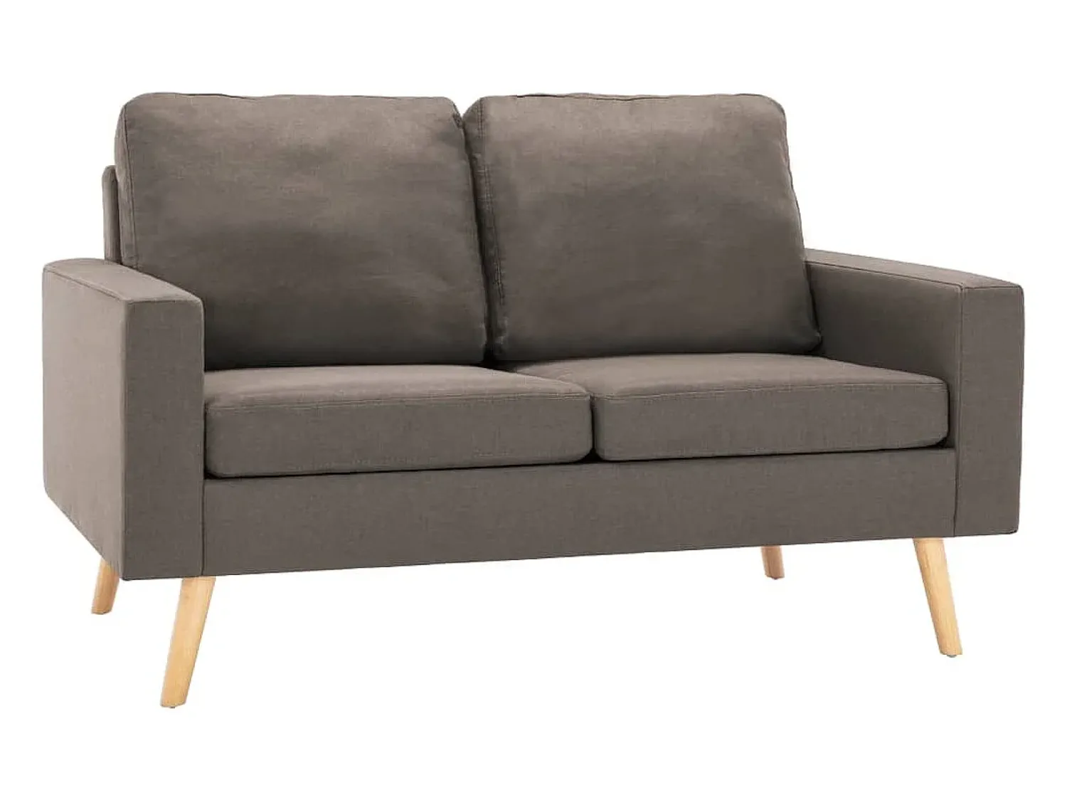 Sofá* Sofá de 2 lugares tecido cinzento-acastanhado PT608020 Taupe