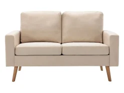 Sofá| Sofá de 2 lugares tecido cor PT449042 Creme