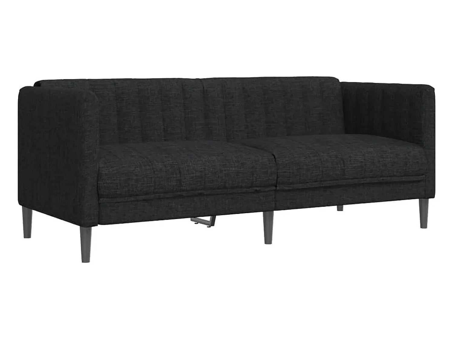 Clearance Sofá de 2 lugares tecido PT678151 Preto