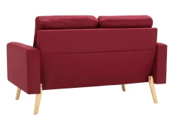Sofá| Sofá de 2 lugares tecido tinto PT351006 Vermelho