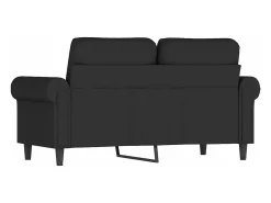Sofá* Sofá de 2 lugares veludo 120 cm PT690024 Preto