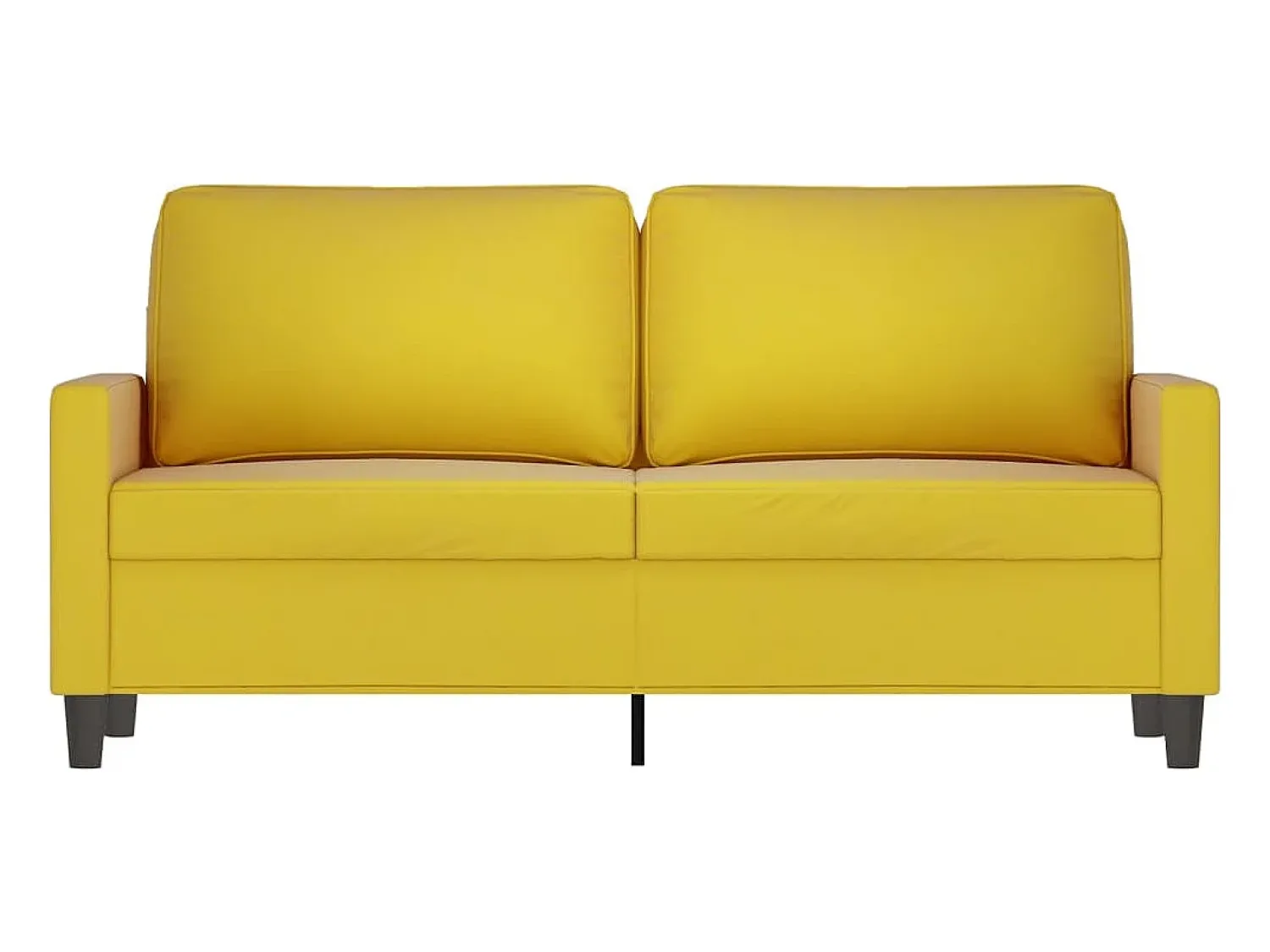 Sofá* Sofá de 2 lugares veludo 140 cm PT549085 Amarelo