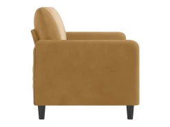 Sofá|vidaxl Sofá de 2 lugares veludo 140 cm Castanho