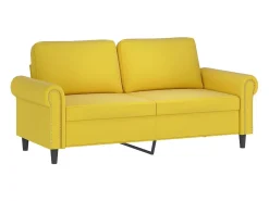 Hot Sofá de 2 lugares veludo 140 cm PT872851 Amarelo