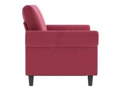 Outlet Sofá de 2 lugares veludo 120 cm tinto PT771260 Vermelho