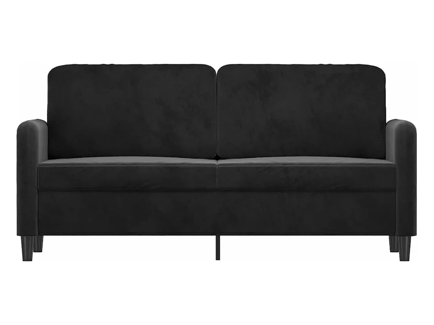 Best Sofá de 2 lugares veludo 140 cm PT133315 Preto