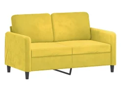 Sofá de 2 lugares veludo 120 cm PT447449^ Sofá