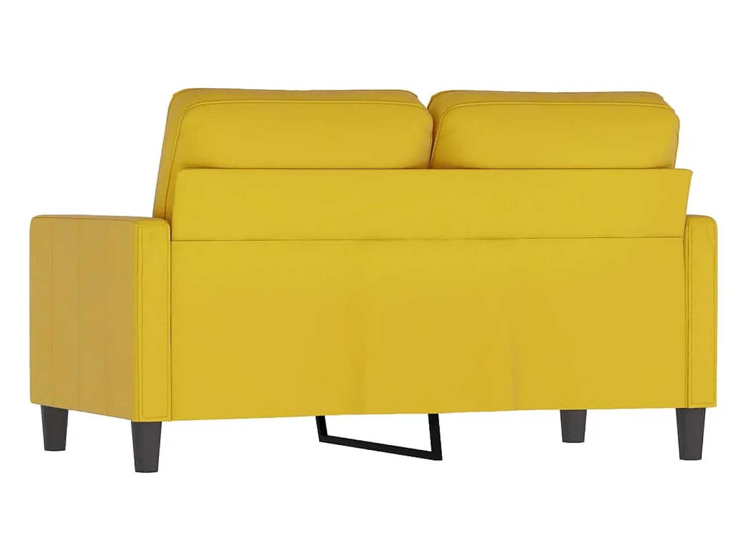 Sofá* Sofá de 2 lugares veludo 120 cm PT595980 Amarelo