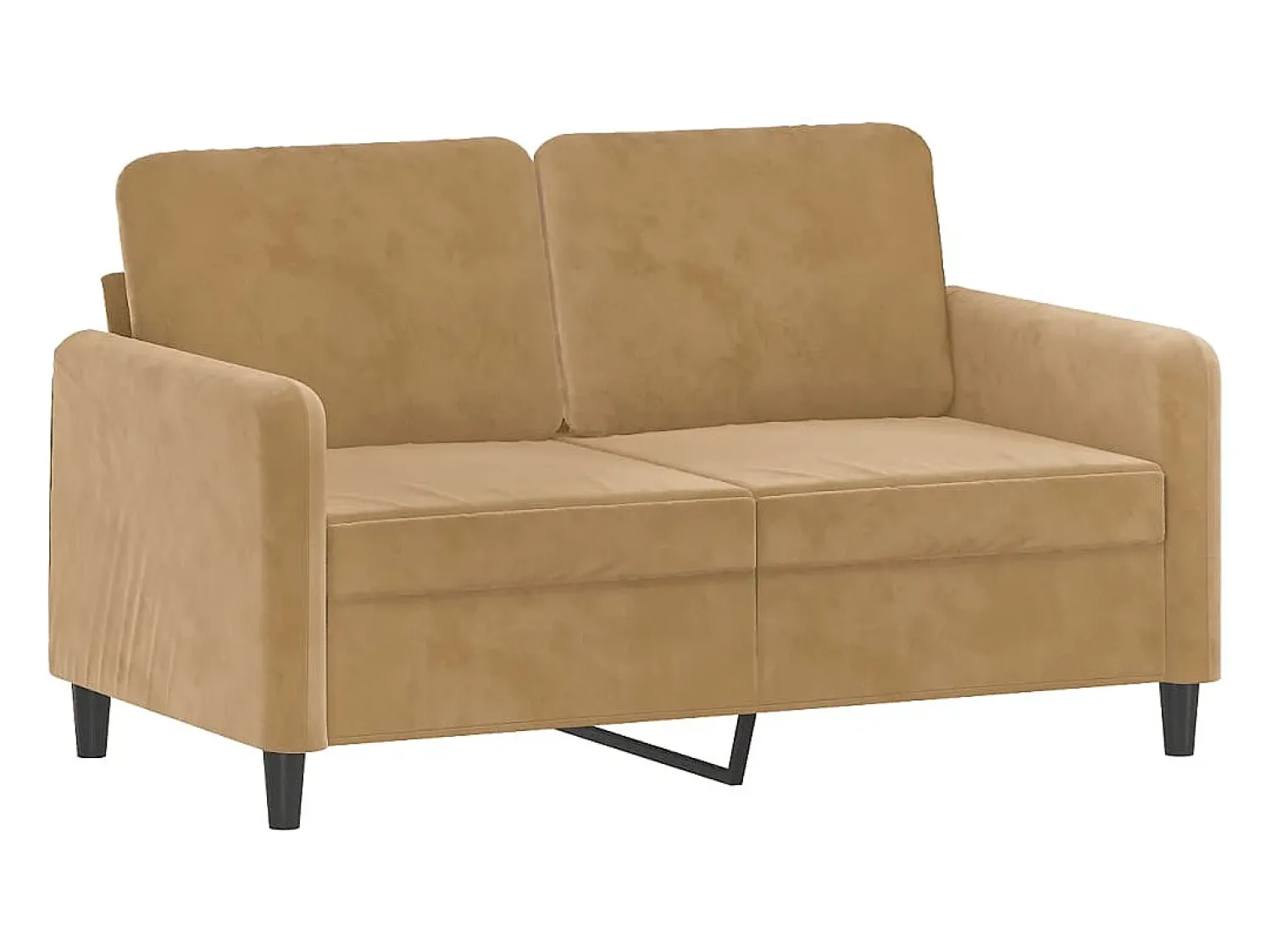 Sofá* Sofá de 2 lugares veludo 120 cm PT765056 Castanho