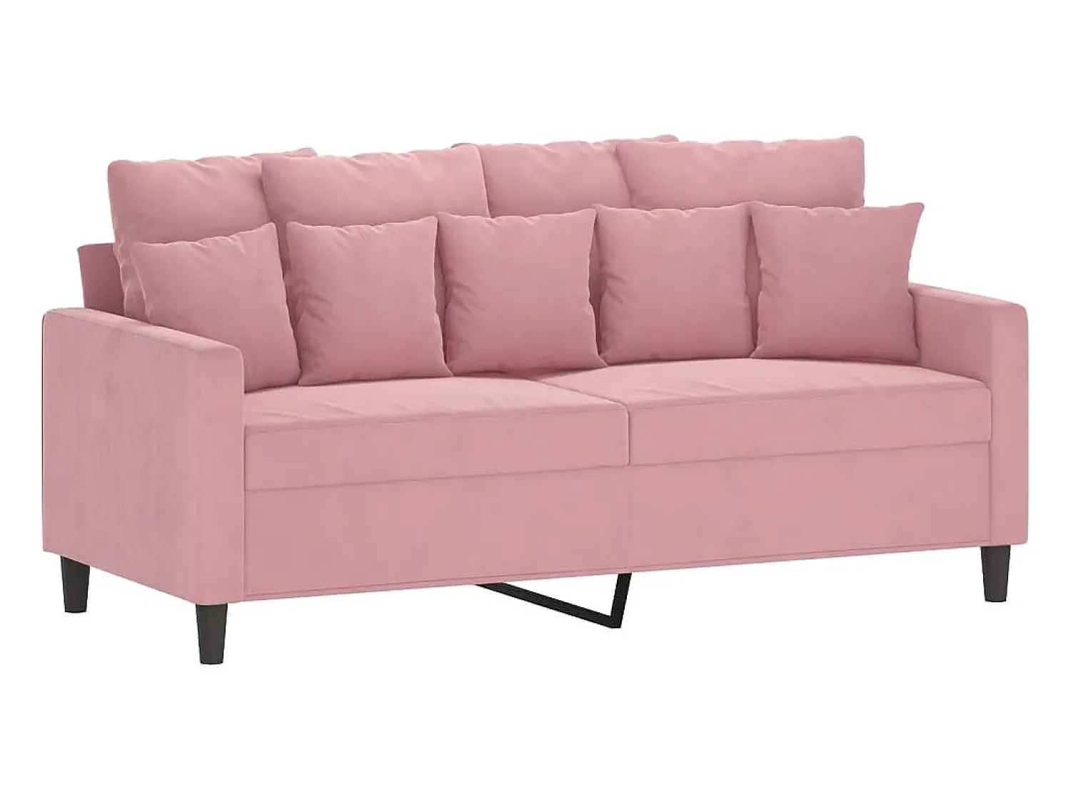 Sofá*vidaxl Sofá de 2 lugares veludo 140 cm Rosa