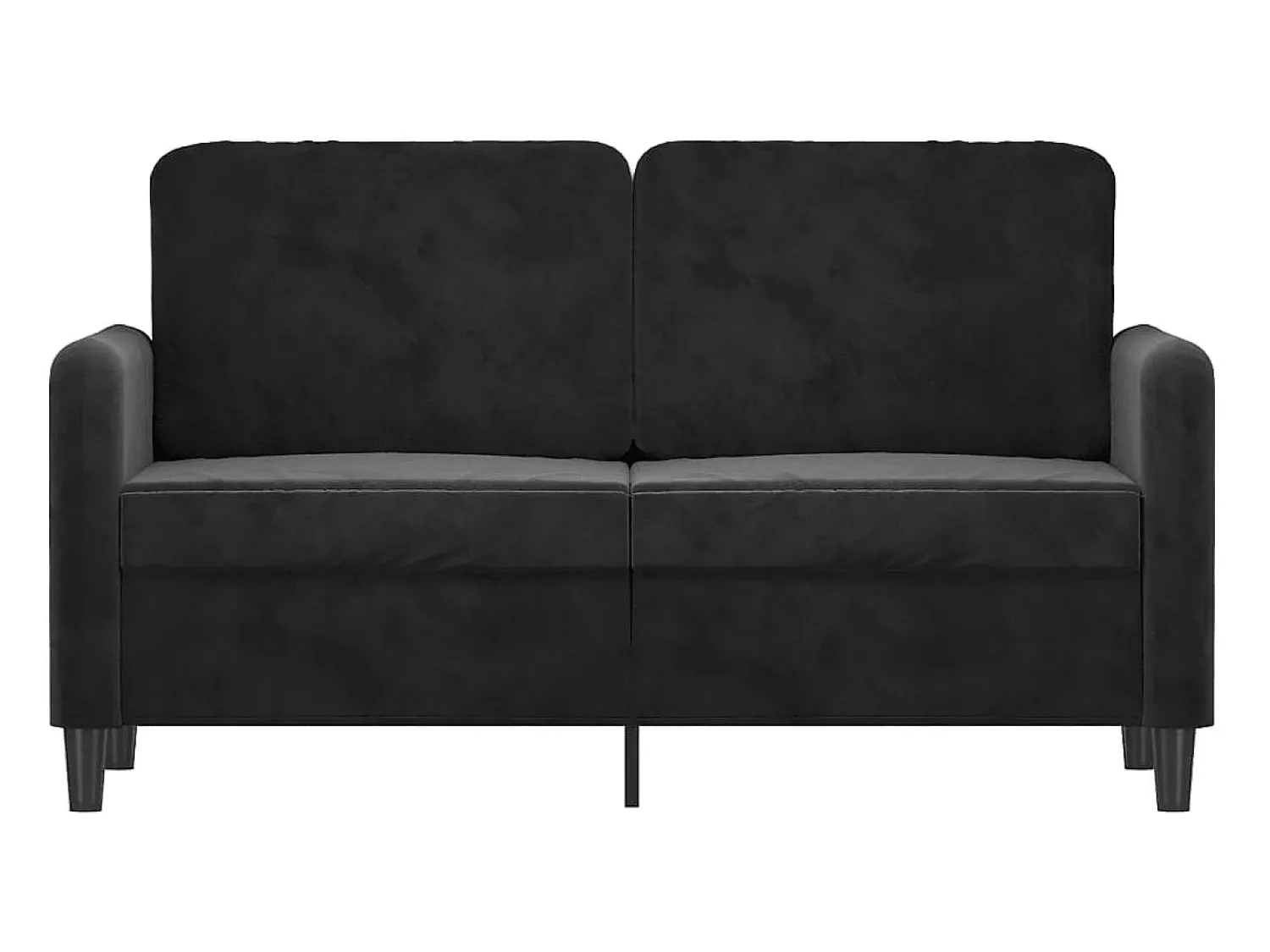 Sofá| Sofá de 2 lugares veludo 120 cm PT328763 Preto