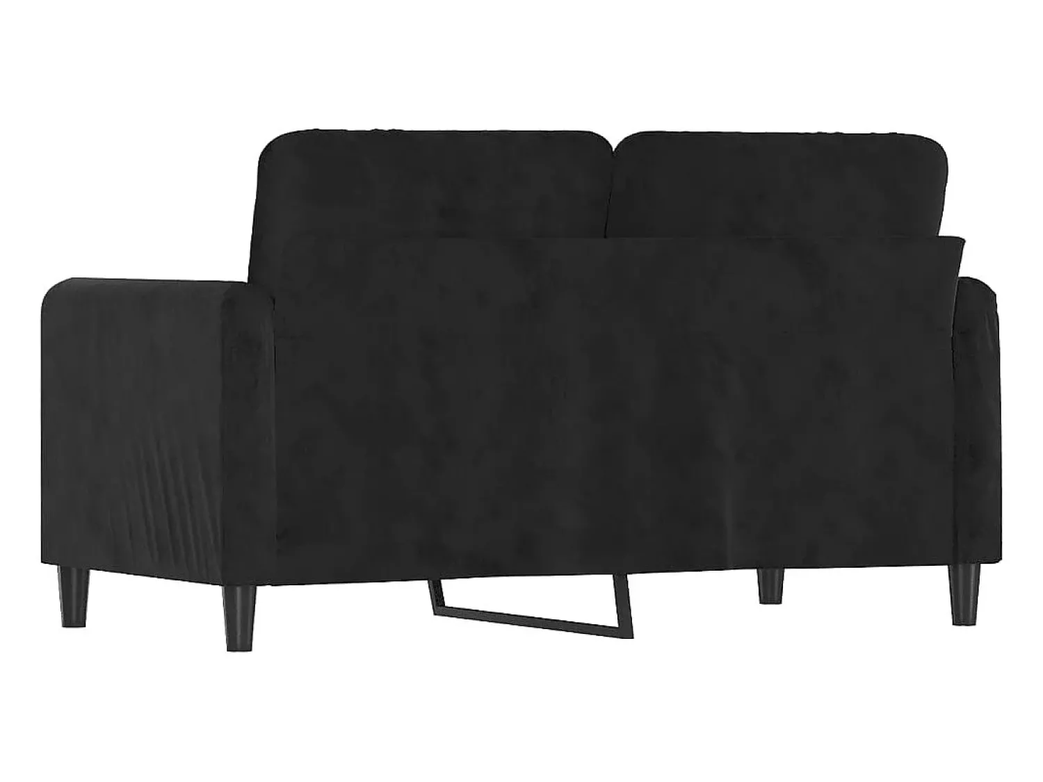 Sofá| Sofá de 2 lugares veludo 120 cm PT328763 Preto
