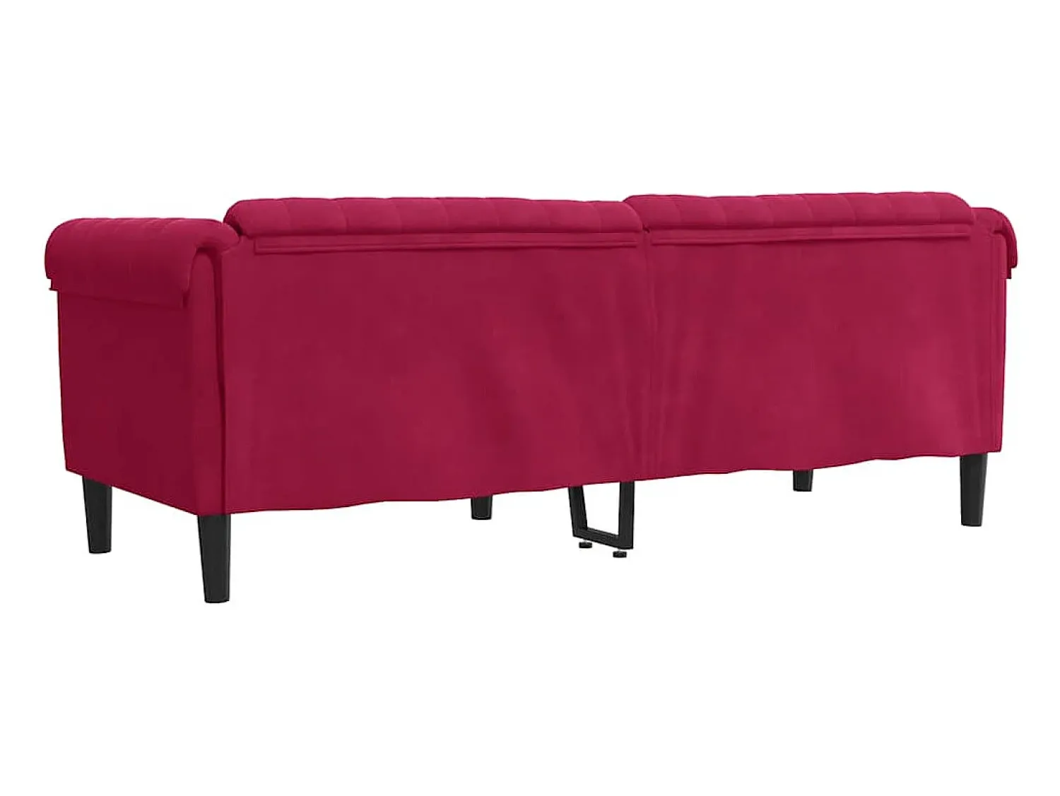 Sofá*vidaxl Sofá de 3 lugares veludo tinto Vermelho