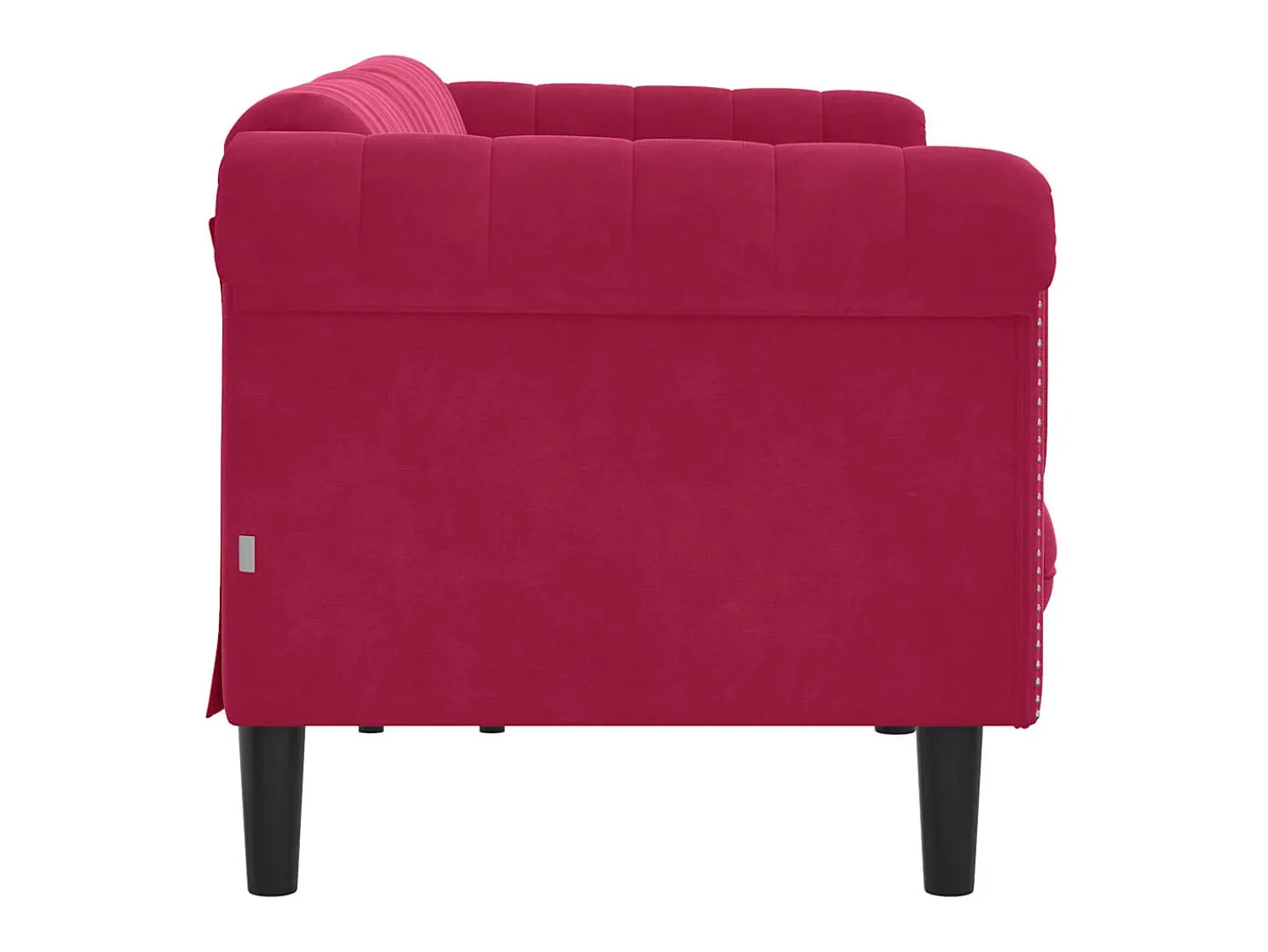 Sofá*vidaxl Sofá de 3 lugares veludo tinto Vermelho