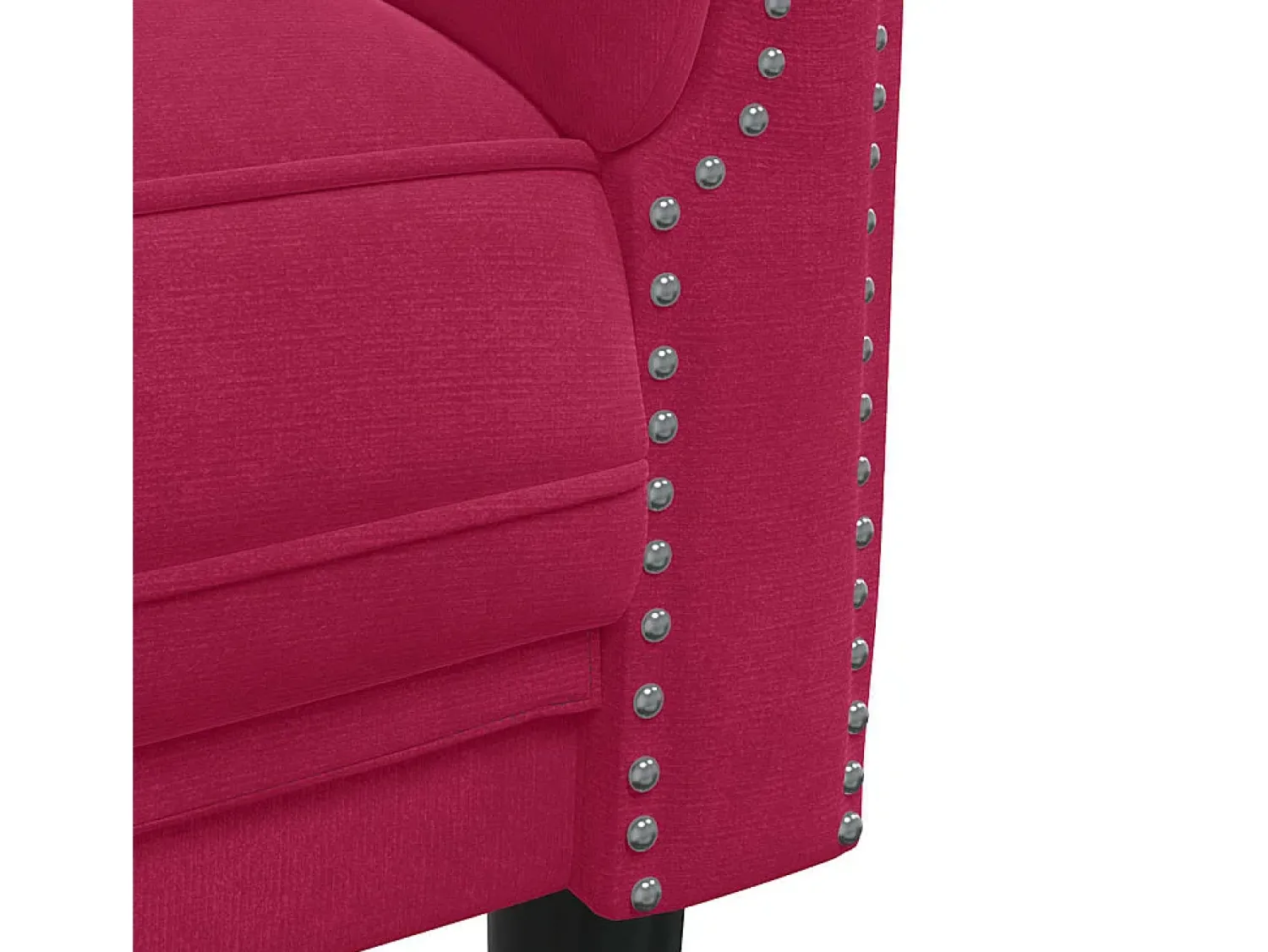 Sofá*vidaxl Sofá de 3 lugares veludo tinto Vermelho
