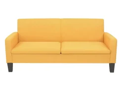 Sofá|vidaxl Sofá de 3 lugares 180x65x76 cm Amarelo