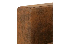 Sofá* Sofá de 2 lugares 137x73x82 cm camurça artificial PT577035 Castanho