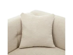 New ModernLuxe Sofá de canto 3 lugares - com armazenamento - puff removível - 2 almofadas - Bege
