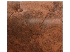 Sofá|Helloshop26 Sofá de canto Chesterfield 6 lugares couro sintético marrom 02_0020241 Castanho