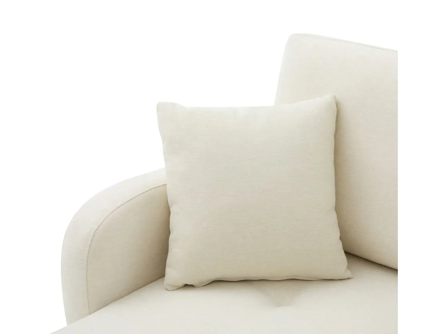 ModernLuxe Sofá de canto com chaise longue - 3 lugares - tecido de algodão e linho - Bege claro^ Sofá