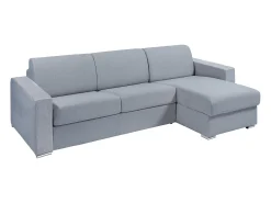 Vente-unique Sofá de canto convertível abertura rápida tecido ripas largas 140 cm - 14 cm - CALITO^ Sofá