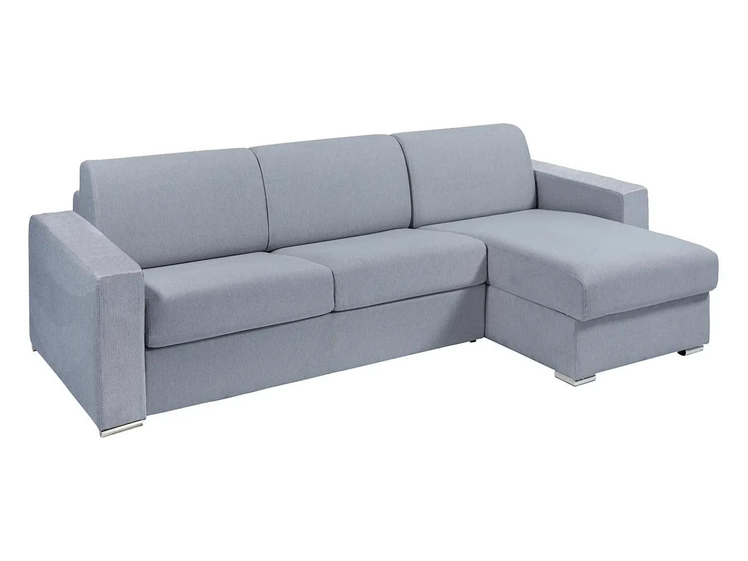 Vente-unique Sofá de canto convertível abertura rápida tecido ripas largas 140 cm - 14 cm - CALITO^ Sofá