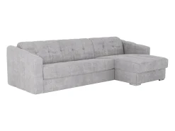 Vente-unique Sofá de canto convertível abertura rápida tecido ripas - 160 cm - 14 cm DARIELO^ Sofá