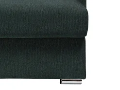 Vente-unique Sofá de canto convertível abertura rápida tecido verde abeto ripas largas 160 cm - 14 cm - CALITO^ Sofá